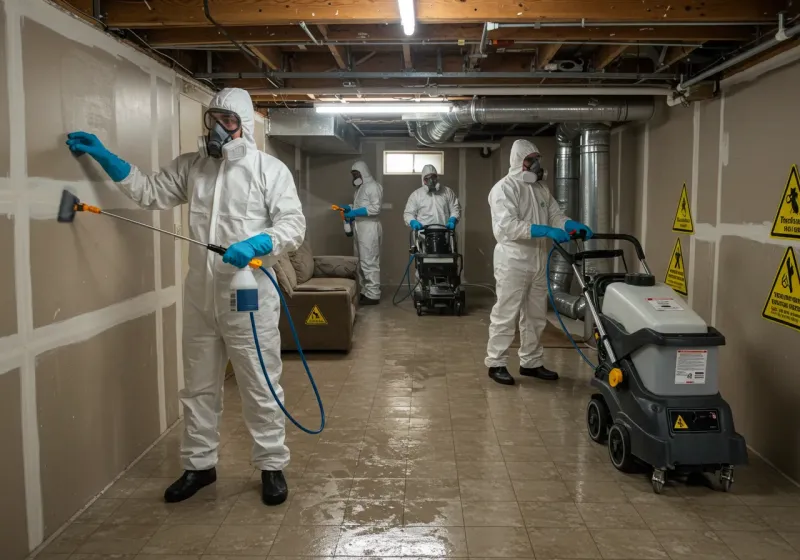 Basement Moisture Removal and Structural Drying process in Delavan, WI